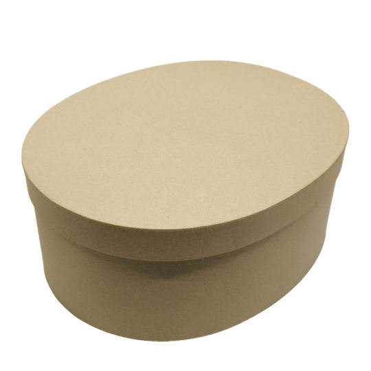 Oval gift box round Kraft paper box hand gift box baking box ins biscuit box dessert box