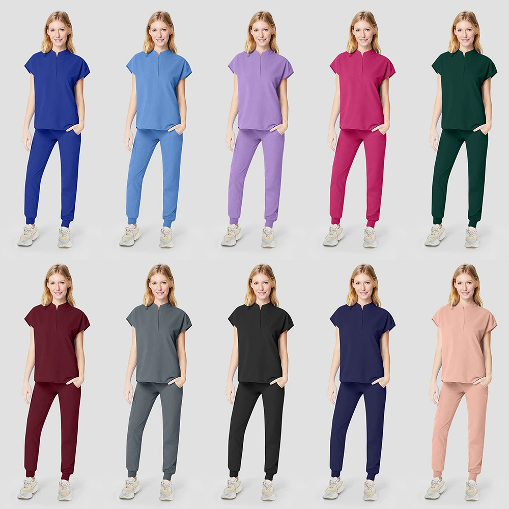 Хирургический халат без рукавов, костюм для стоматологической операционной для женщин, комплект спецодежды для врачей и медсестер, с короткими рукавами.