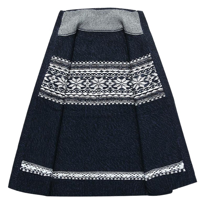 Suéter de lana Yi Ding Sen para hombre Otoño e Invierno engrosado de una sola pieza Generación de cuello de soporte para el cabello cardigan de punto con cremallera rombo en stock al por mayor