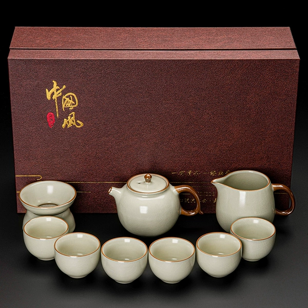 [Gifts] Ruyao Xingyun is holding the six cups of the pot+Chinese style gift box (small)