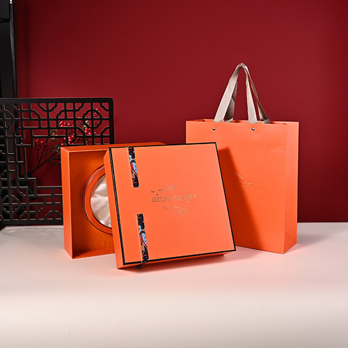 Factory-wholesale universal ginseng, abalone, red ginseng, deer antler, and bird's nest gift box with orange packaging