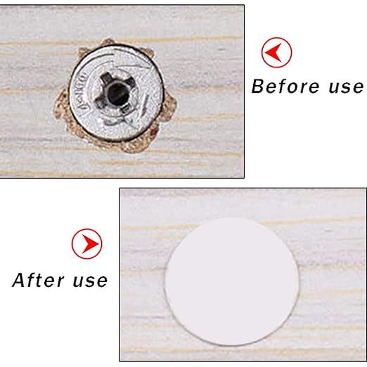 Pegatina de orificio de tornillo autoadhesivo cubierta de tornillo material de PVC pegatina a prueba de polvo hermoso accesorios de muebles de madera pegatina blanca