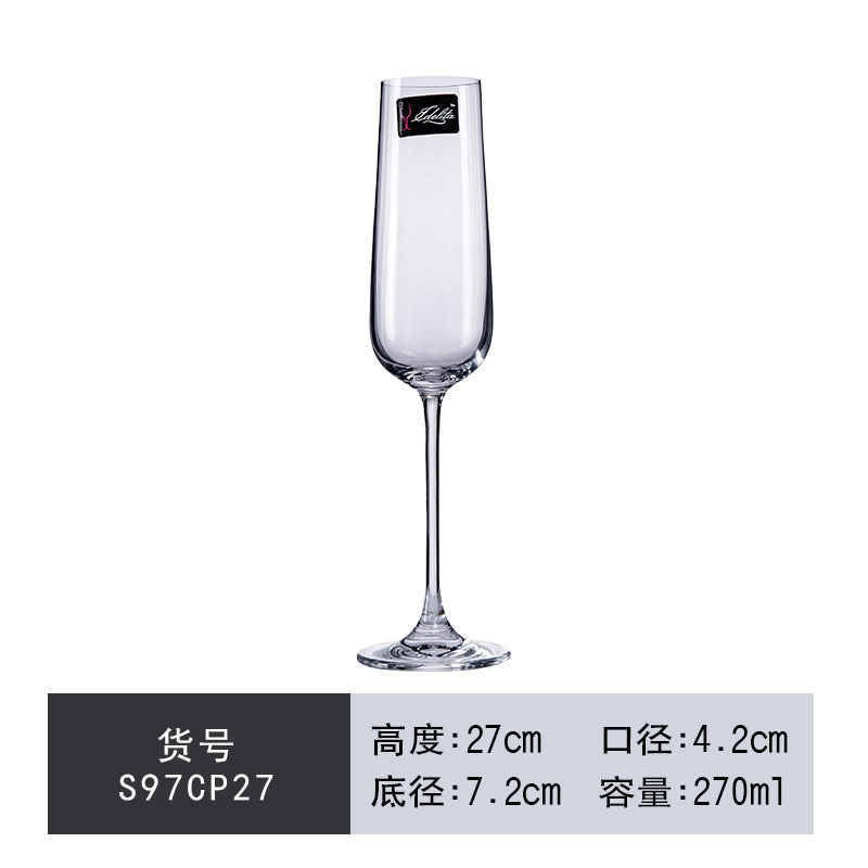 Tazas de cristal de alto pie, tazas de vino tinto, tazas de vino domésticas, tazas de brandy, tazas de champán