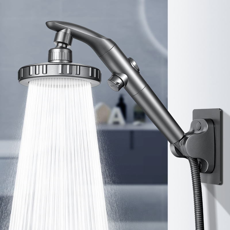 Korean-Style Large Panel Shower Handheld Shower Head with Adjustable and Rotatable Bathroom Household Elbow Shower Head