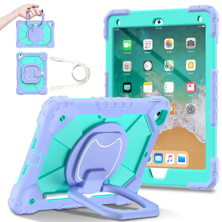 适用ipad10.2防摔保护壳硅胶三防手提ip10代C3款撞色机器人保护套