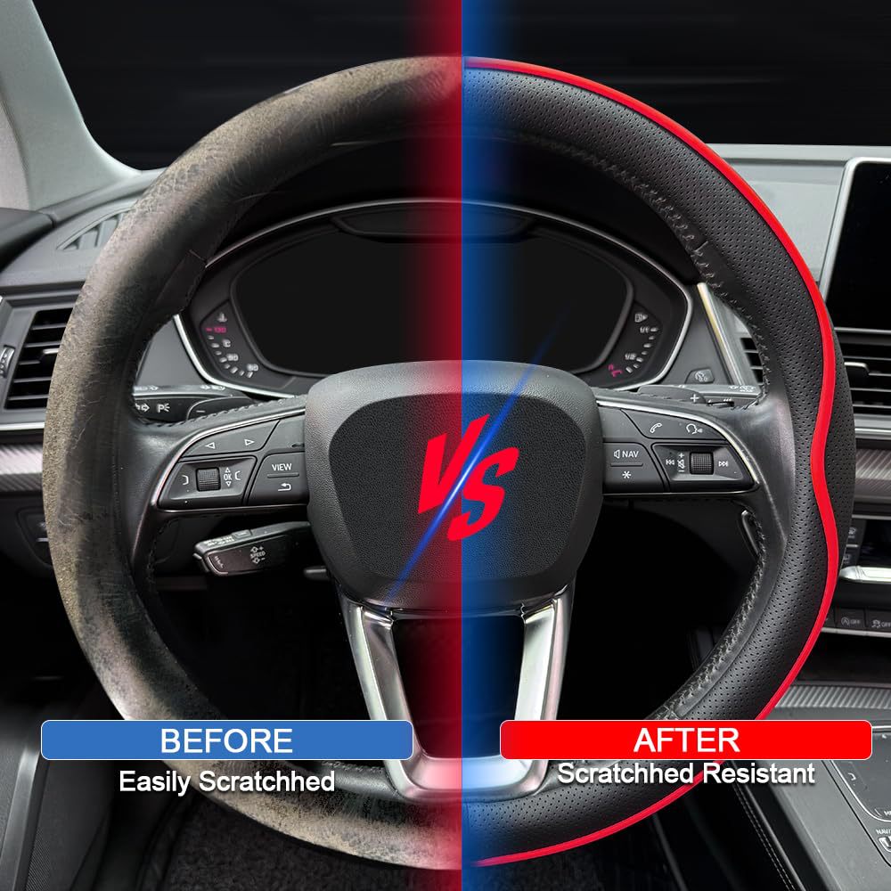 New Car Steering Wheel Cover, High-End Leather, Non-Slip, Universal for All Seasons, Versatile and Fashionable Handle Cover, Wholesale