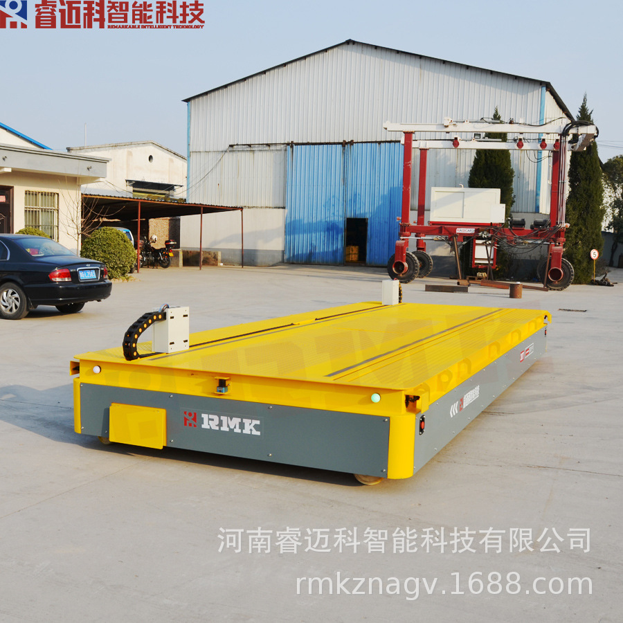 大吨位无轨电动平车 睿迈科任意转向无轨车 聚氨酯轮载重蓄电池车