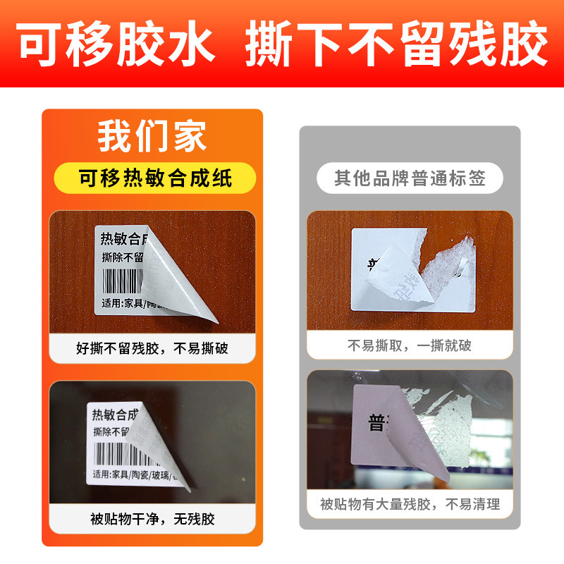 感熱合成紙を取り除くことができます。|undefined