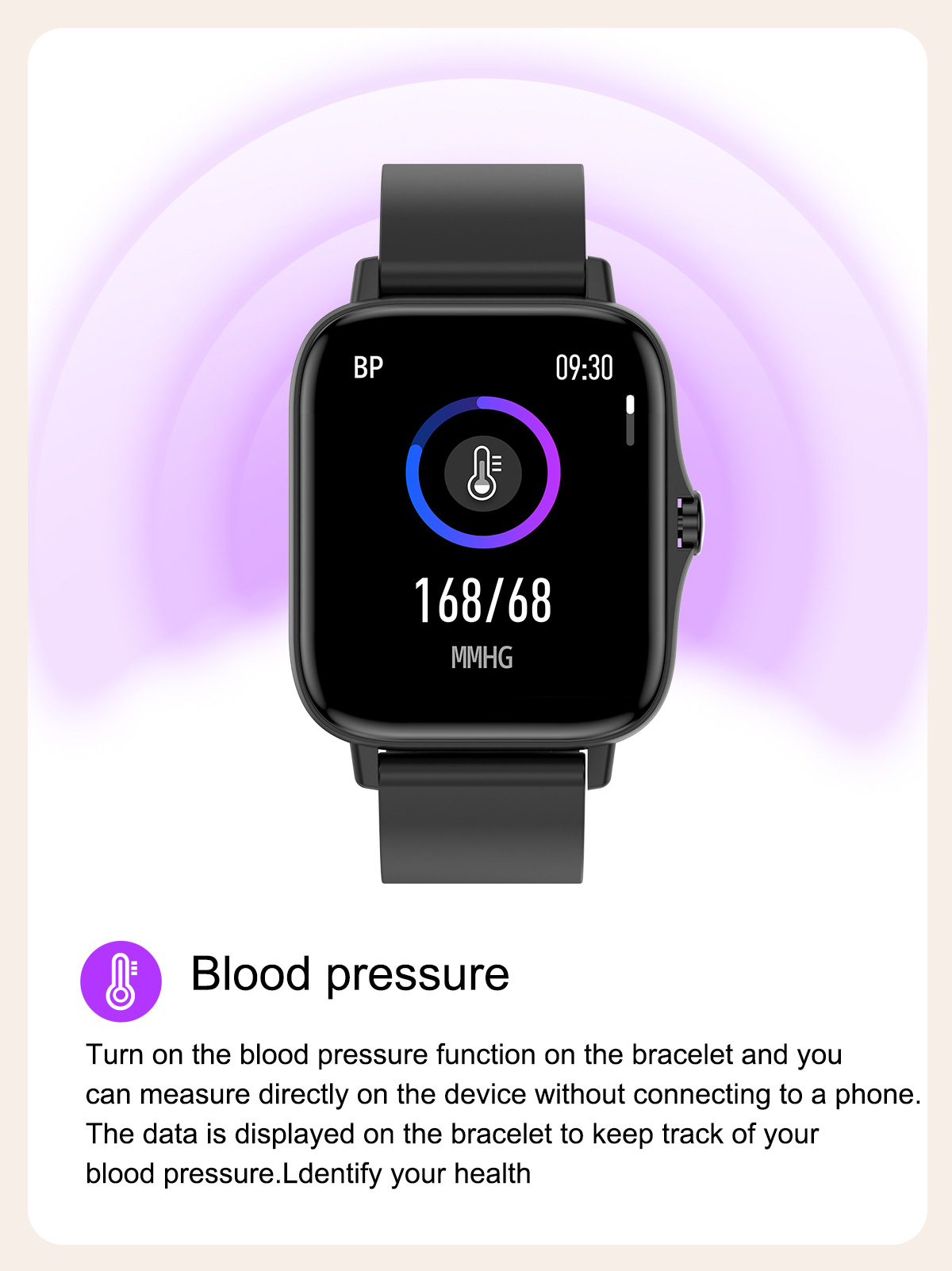 T42 SmartWatch Bluetooth appel moniteur de fréquence cardiaque étanche_voghion.com