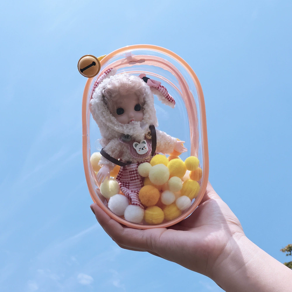 10cm кукла сумка пвх утолщенная прозрачная хлопковая коробка кукла кукла группа выходит в сумку для хранения