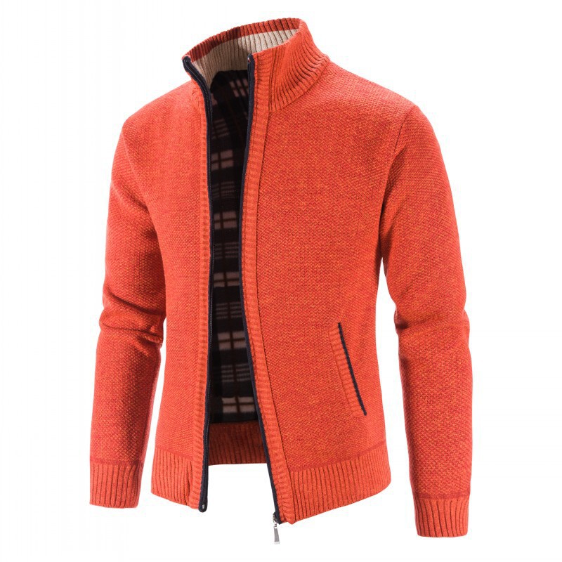 2025 New Autumn and Winter Velvet Thickeneded Large Size Knitwear Jacket Stand Collar Cardigan Korean Style Casual Knitwear Men's Jacket 2025 New Autumn and Winter Velvet Thickeneded Large Size Knitwear Jacket Stand Collar Cardigan Korean Style Casual Knitwear Men's Jacket