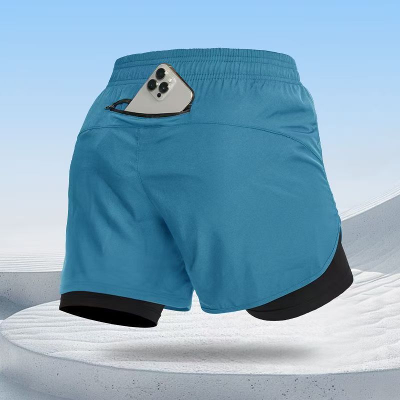 Marathon Running Shorts for Men and Women, Four-Quarter Length, Can Hold Shorts and Phone, Summer Athletics Quick-Dry Training Lining, Sports