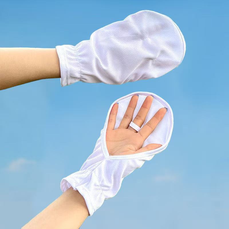 Guantes de protección solar para automóviles eléctricos de ciclismo con seda de hielo transpirable anti-UV conducir al aire libre protección solar delgada image 7