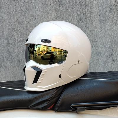 Men and Women, Scorpion Helmet Combination, Motosiklet dəbilqələri - m-pearl-white-gold-plated