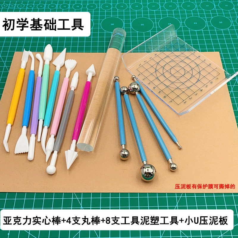 Clay handmade, tools set, ceramics, minifigure, material
