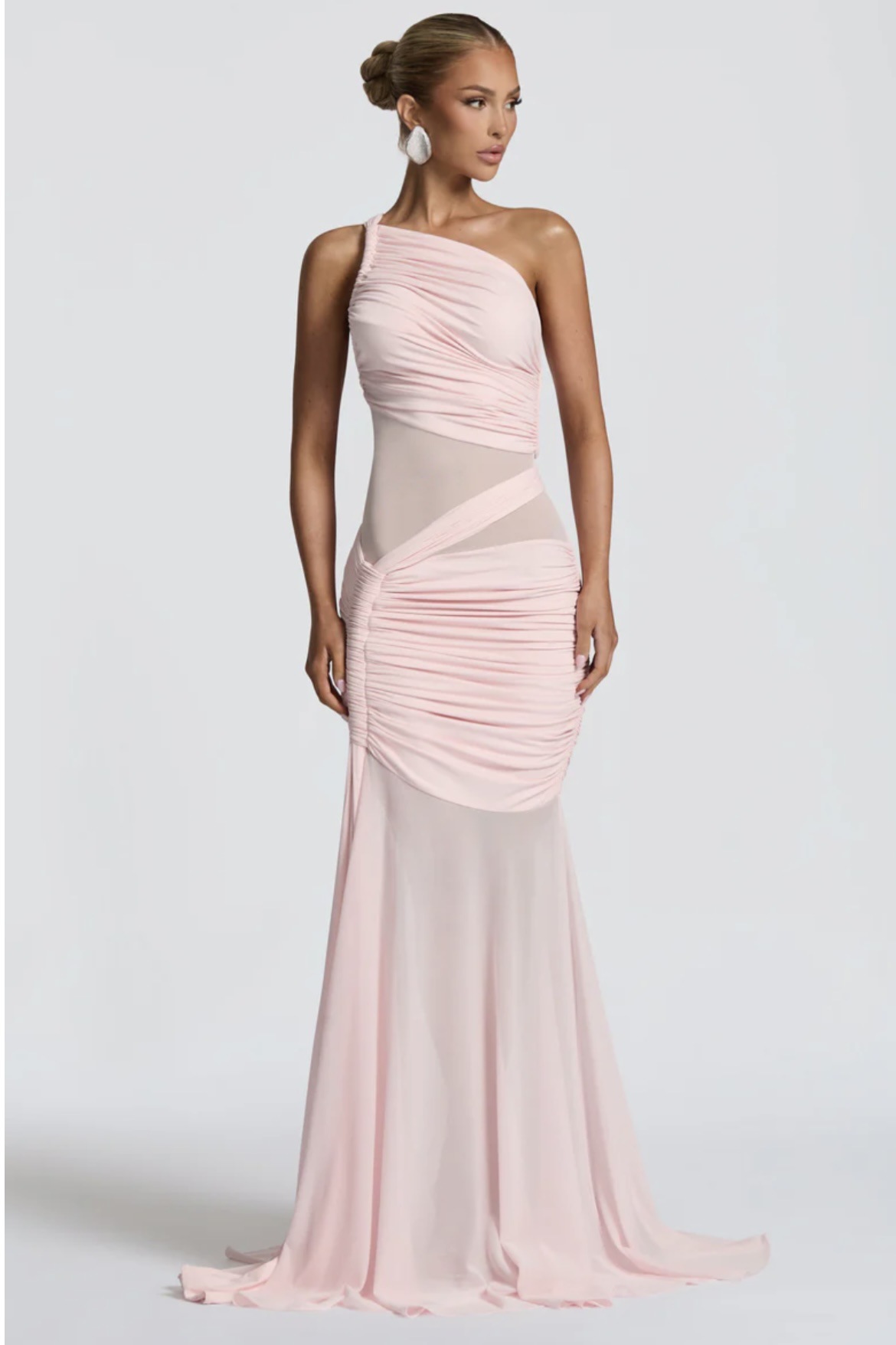 Off-Shoulder See Through Pleated Dress American Style Sexy Bodycon Slim Fit Hot Girl Fashion_ecoleips.com