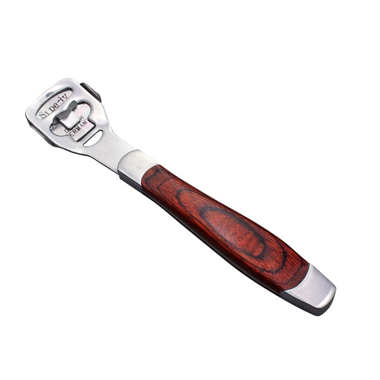 Mango de madera cortador de pies pedicura cepilladora raspado de piel muerta callos herramienta recortador de pies pie único capullo Reparación de pie afeitado pie peeling