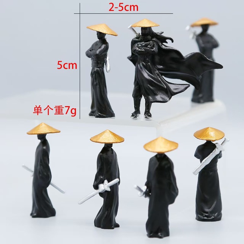 古代国风侠客汽车屏幕摆件车载中控显示屏车内卡通剑客后视镜装饰|undefined