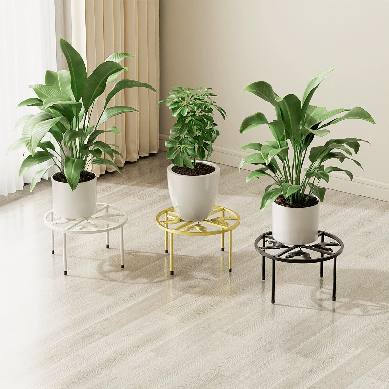 Современная простая напольная комнатная стеллаж для цветов Бытовой балкон Настольная база для цветочного горшка Зеленое растение Горшечное растение Стеллаж для хранения одного горшка