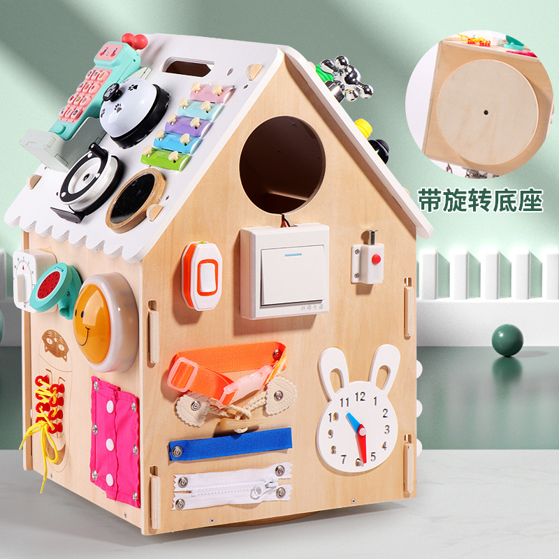 Montessori juguetes de aprendizaje para bebés ocupados casa caja casa tablero diy Montessori multifuncional juguetes de puzzle 1 ~ 2