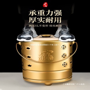 Stainless Steel Incense Burner Gold Barrel Incense Burner Household Tin Foil Ingot Iron Barrel Treasure Burner Incinerator Money