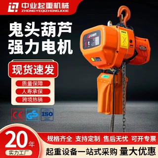 厂家定制快速环链电动葫芦380v220v固定式链条起重机HHBB鬼头葫芦
