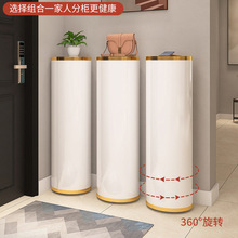 旋转鞋柜家用门口新款爆款入户玄关进门钢制圆形多层消毒鞋架批发