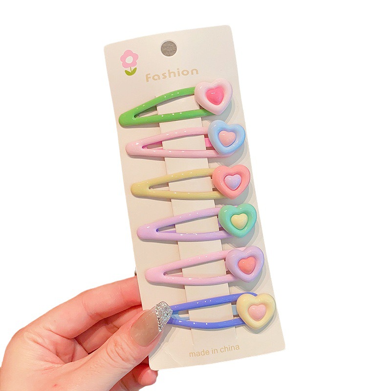 Flor dulce colorida de los niños Linda horquilla linda chica BB clip de lado de cabello roto flequillos clip de horquilla chica