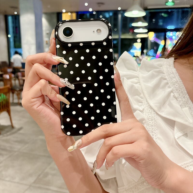 Suitable for Iphone16 Mobile Phone Case Samsung S24 Polka Dot Imd Painted Anti-Fall Protective Cover 15Pro Colorful Case