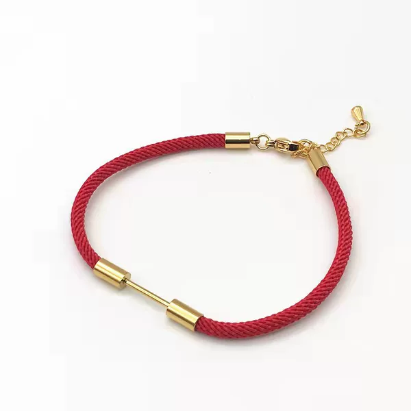 Chinese New Year Milan Rope Titanium Steel Water Drop Bracelet Wholesale DIY Jewelry with Rope Bracelet Wearable 3D Hard Gold