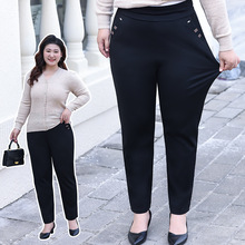 2025冬季新款胖mm大码休闲裤子女加肥高腰弹力减龄中年妈妈裤子女