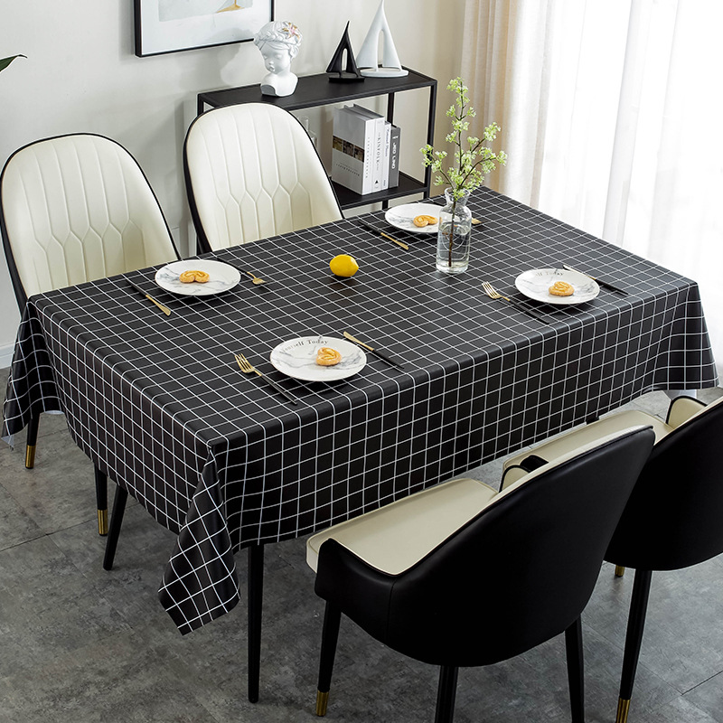 Mantel tela impermeable a prueba de aceite desechable Nordic ins Internet celebridad rectangular mantel mesa de café PVC estudiante estera de escritorio