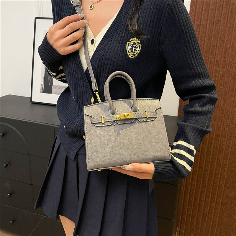 跨境简约时尚单肩包女包质感大容量休闲通勤铂金包休闲单肩斜挎包|undefined