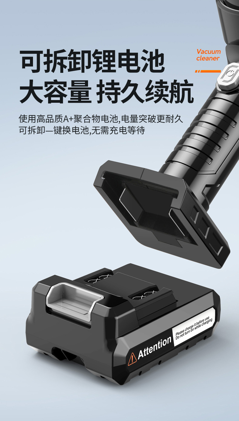 Car Vacuum Cleaner, Car Wireless Charging, Car Home High-Power Vacuum Cleaner, Portable Handheld Vacuum Cleaner