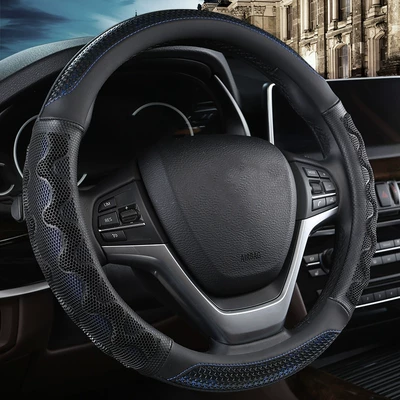 Steering wheel cover Cover for X-Trail, Livina, Tiida - dark-blue-round-conventional