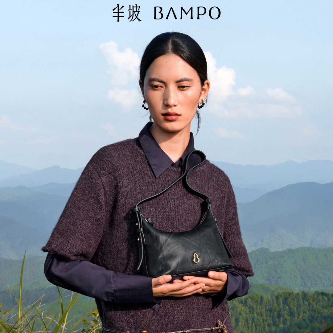 BAMPO Jinyuan HOBO Bag - Top Grain Cowhide Underarm Bag, New Texture Shoulder & Crossbody Bag - Thumbnail 2