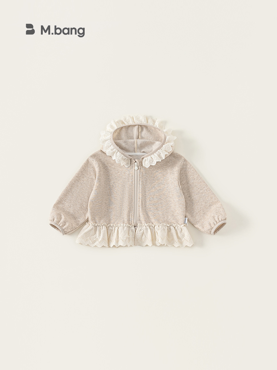 Youbao ropa para niños chaqueta para niñas primavera nuevo estilo con capucha encaje mujer bebé primavera y otoño suéter para niños top