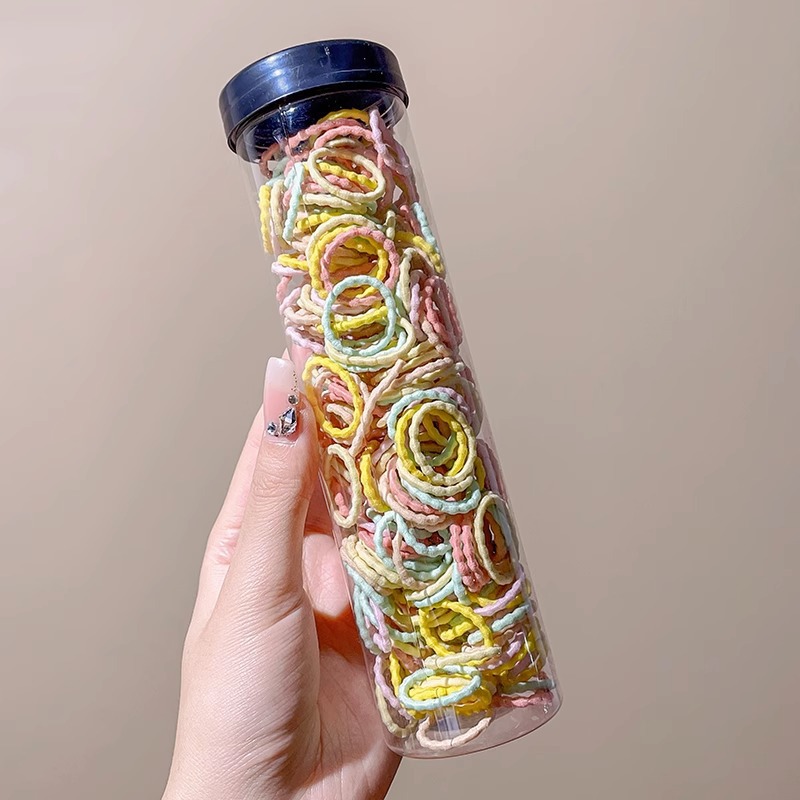 Otoño e invierno, lazo redondo para el cabello enlatado, funda de cuero para el cabello, cuerda para la cabeza, banda elástica circular de alta calidad para mujer, no daña la cuerda para el cabello