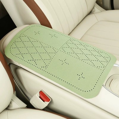 Armrest box pad: pad, breathable diamond perforated