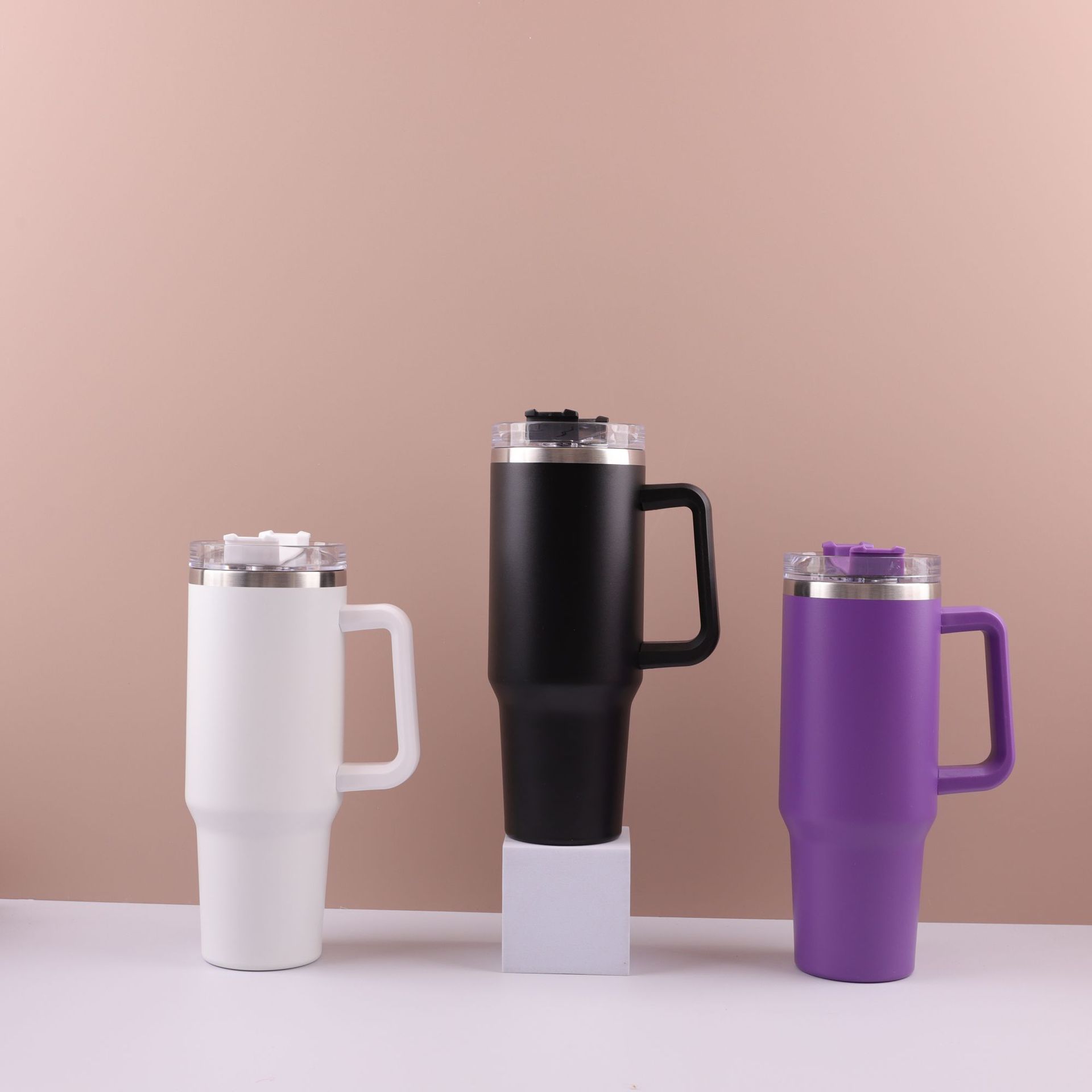 Amazon 40oz generación de mango de aislamiento de acero inoxidable taza de automóvil portátil al aire libre taza de hielo taza de aislamiento de agua fría