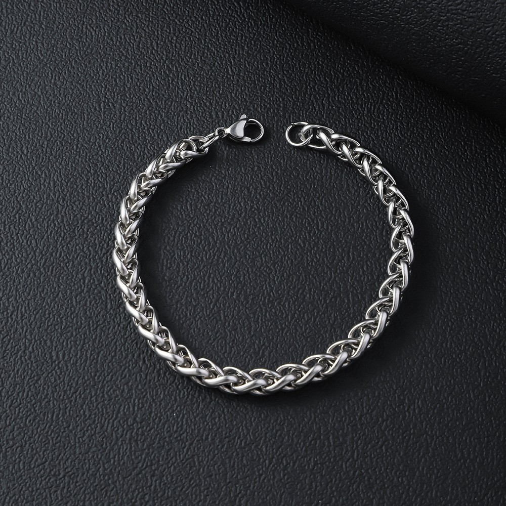 Stainless Steel Cuban Chain Bracelet For Men Bold Fashion Design_voghion.com