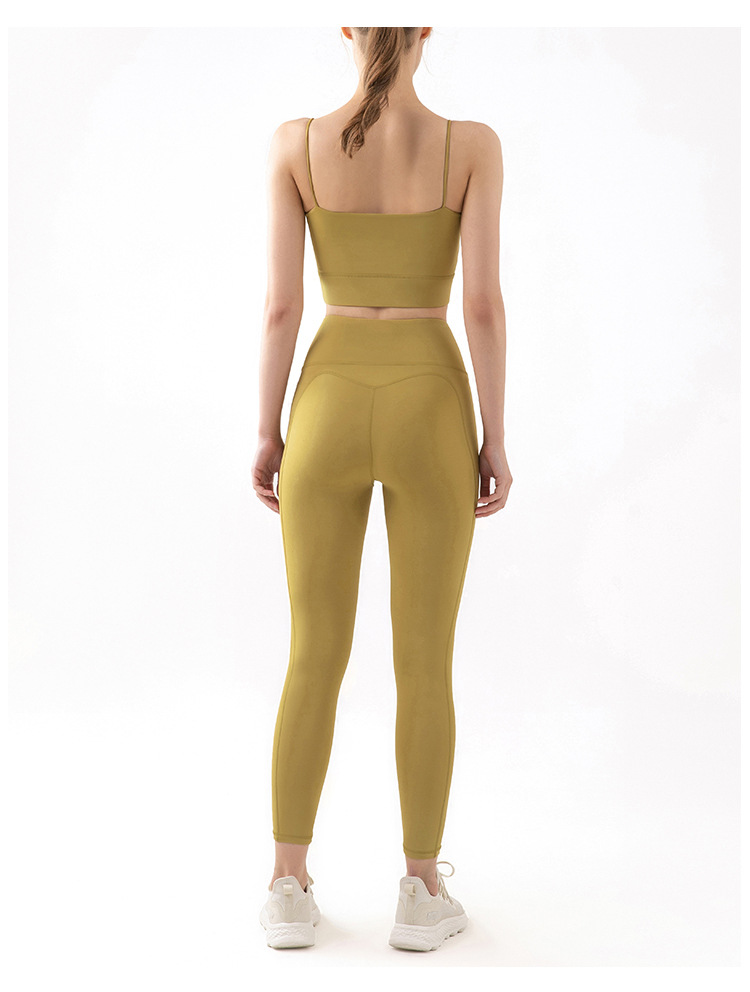 Simple Style Solid Color Nylon Brushed Fabric Strap Active Tops Vest Jogger Pants display picture 8
