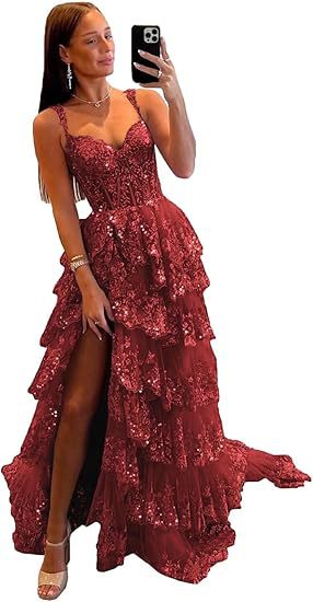 2026 al por mayor amazon nuevo vestido de noche floral vestido de lentejas largo vestido de vestido sexy europeo y americano