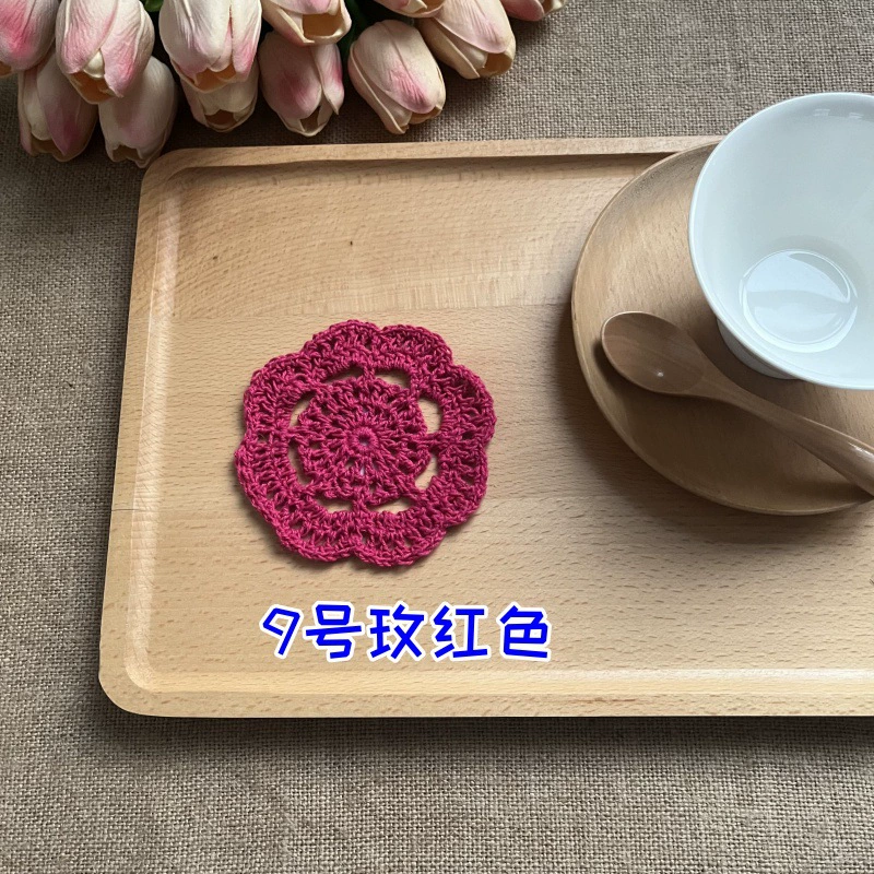 Вязание крючком сделано вручную, тарелка для ужина, милый игрушка