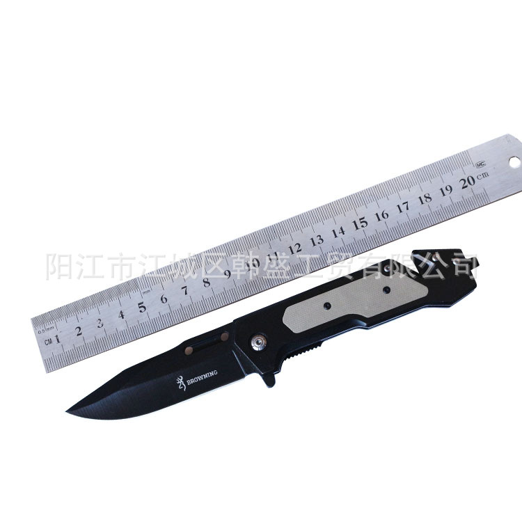 不锈钢高硬度多功能G10手柄户外折叠刀野营战术刀野外求生刀