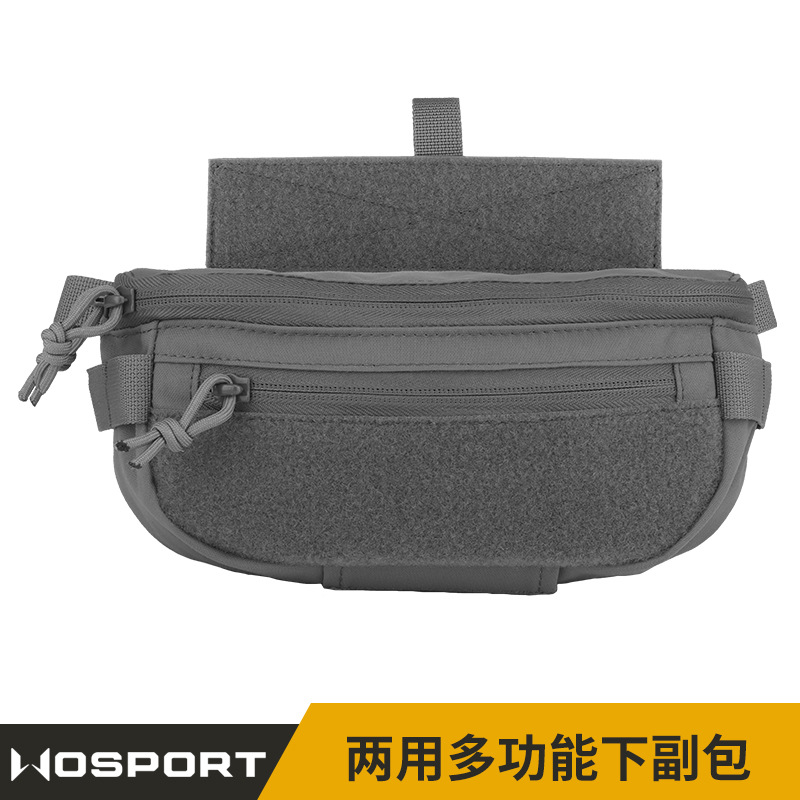 Wosport Dual-Purpose Multifunctional Lower Abdomen Bag Tactical Vest Quick Release Multifunctional Expansion Bag Shoulder Waist Bag