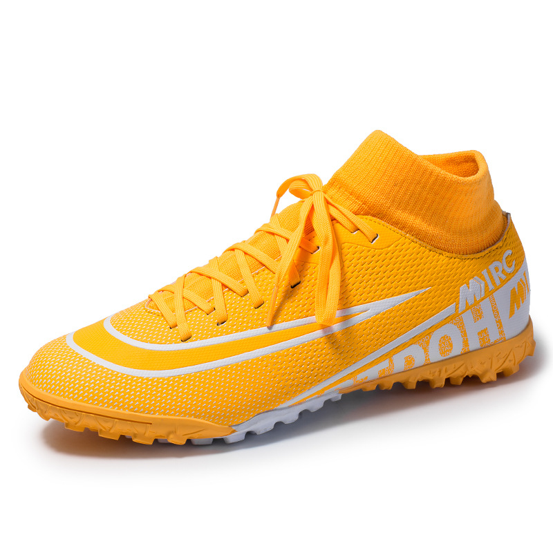 Nuevos zapatos de fútbol de talla grande para hombre de hierba artificial de caña alta de uñas rotas largas zapatos de Pato Mandarín jóvenes zapatos de entrenamiento de competencia estudiantil