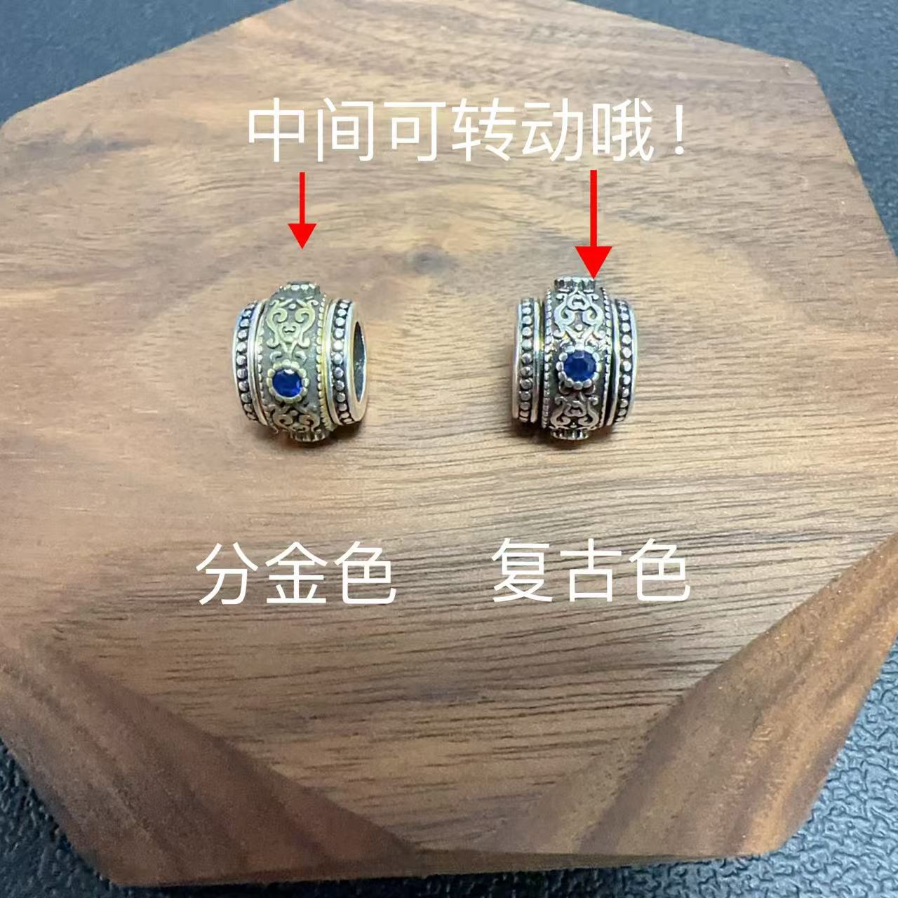 틈새 고급 센스 VAJRA PESTLE 목걸이 UNI 빈티지 민족 스타일 마이크로 상감 회전 패션 크리에이티브 목걸이