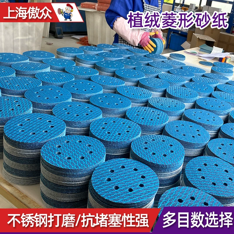 Оптовая Продажа с фабрики Алмазная наждачная бумага Синий Песок Наждачная ткань металл острая сильная резка шлифование Флокирование сухое шлифование Алмазная наждачная бумага