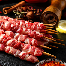 新疆大串羊肉串肉筋串大号烧烤食材半成品冷冻鲜肉串牛街1斤500